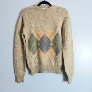 Stanley Blacker Gray Shetland Wool  Sweater sz Med
